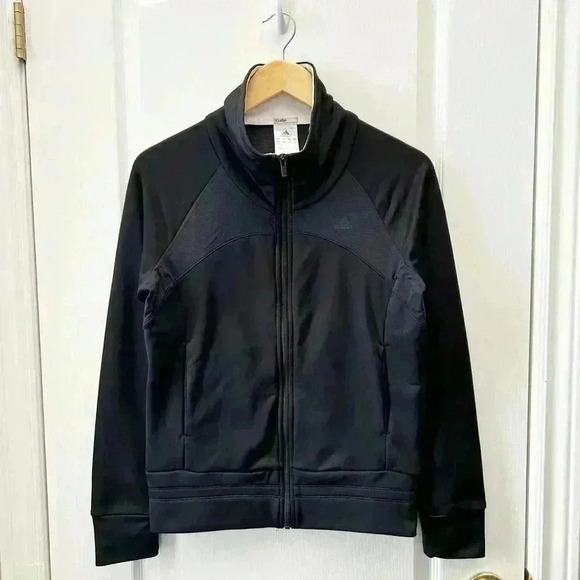 Adidas ClimaCool Zip Up Track Running Jacket Athletic Gym Bomber Black Medium - Picture 5 of 15
